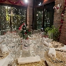 Dettaglio tavolo bicchieri -  Capodanno Tenuta LA TRUNERA San Giuliano Vecchio foto