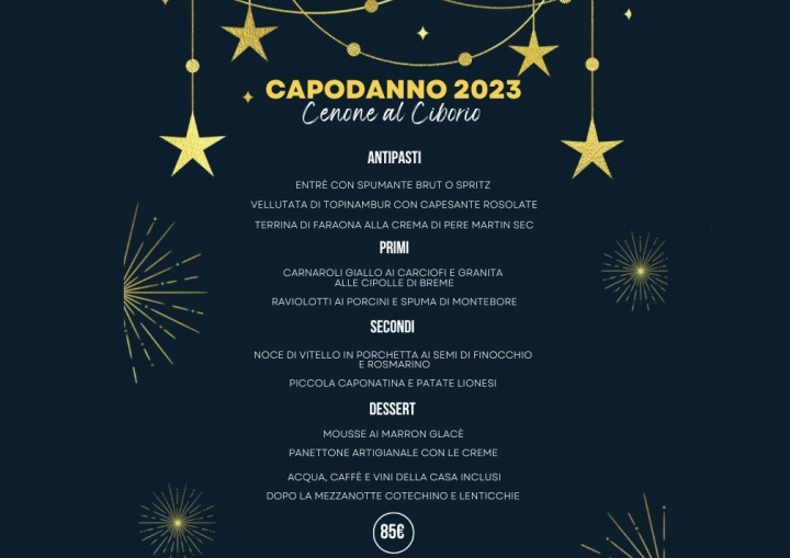 Capodanno Cenone Ristorante il Ciborio Alessandria